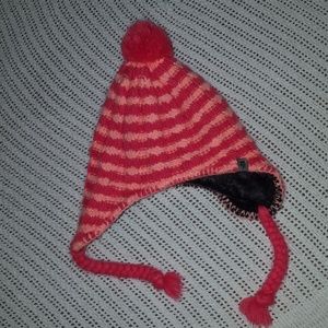 The North Face Fuzzy Earflap Beanie Hat Pompom